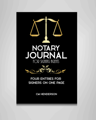 Notary Journal For Signing Agents